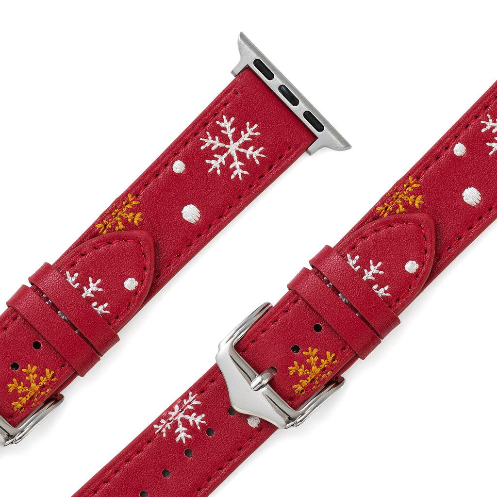 Christmas Snowflake Embroidered Watch Band for Apple Watch