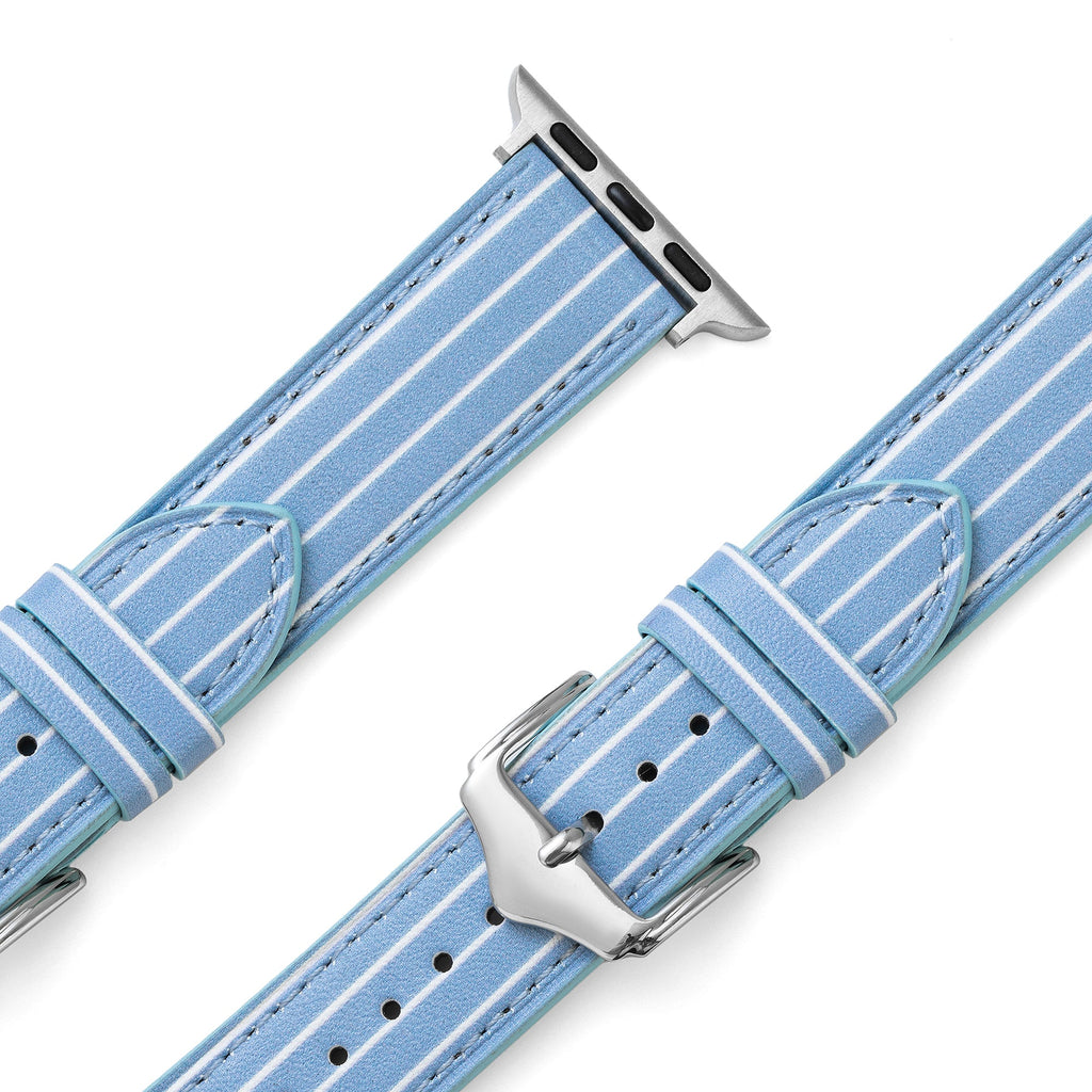 Striped Leather Watch Band for Apple Watch