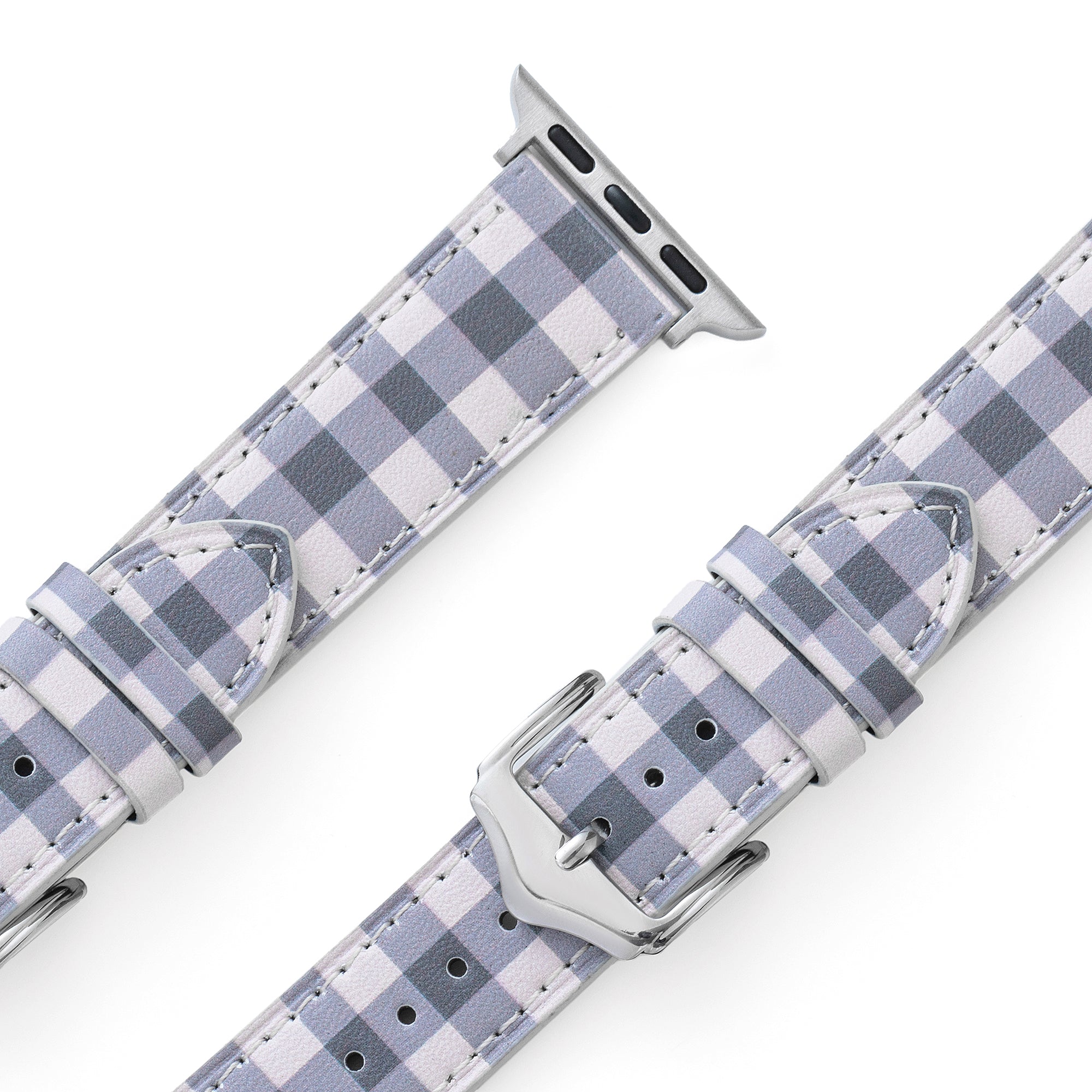 Checker Leather Watch Band for Apple Watch