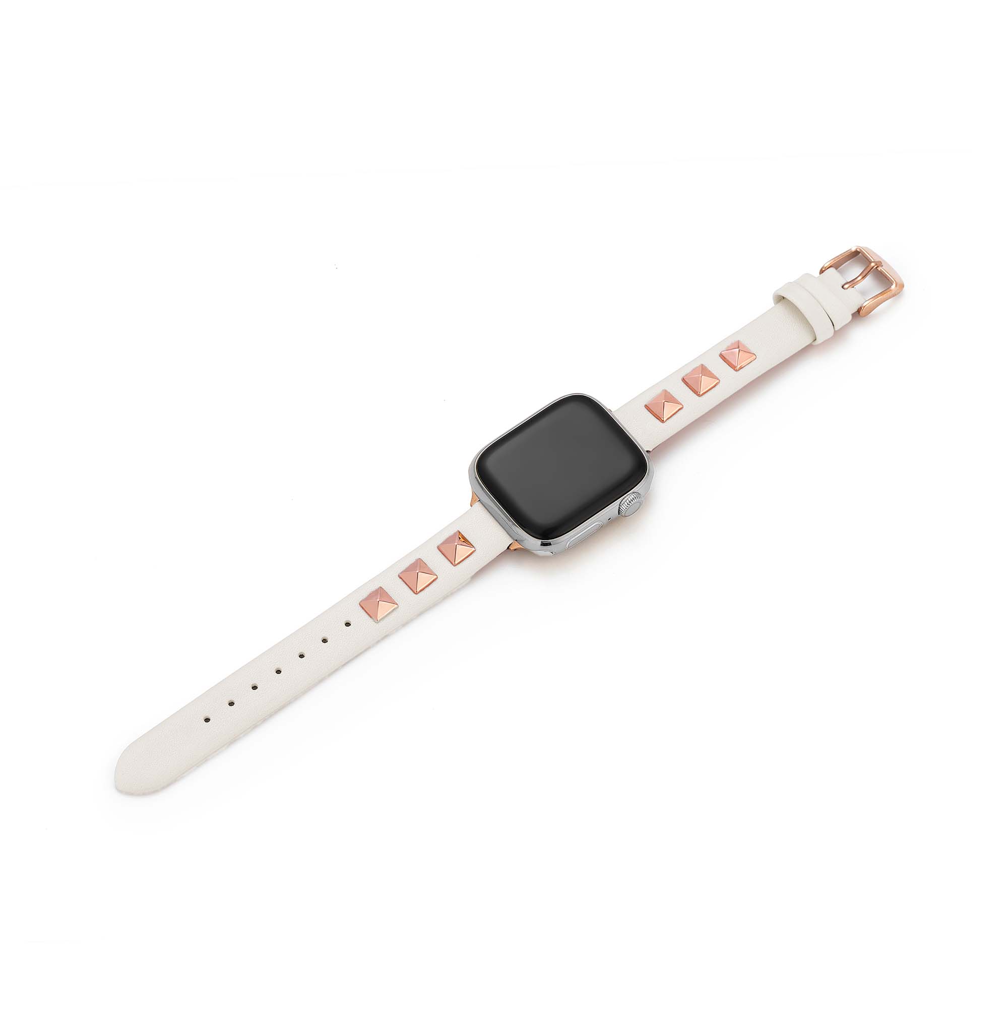 Chic Rivet-Studded Leather Watch Band for Apple Watch