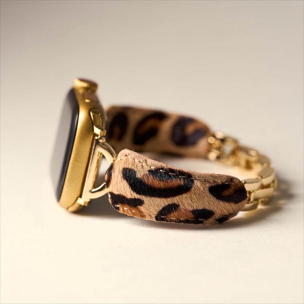 Leopard Print Fur Watch Band