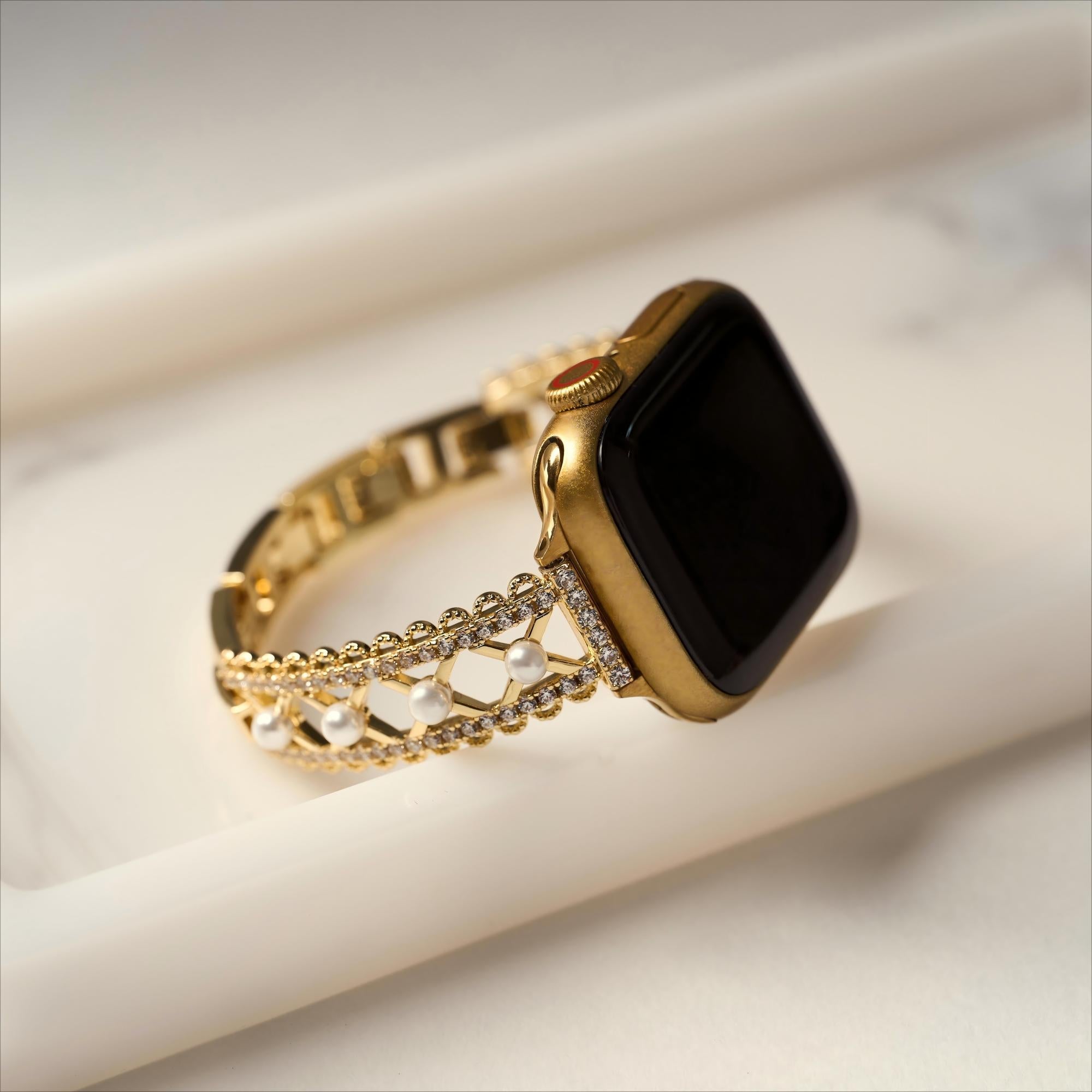 Lace-Inspired Pearl Watch Band for Apple Watch