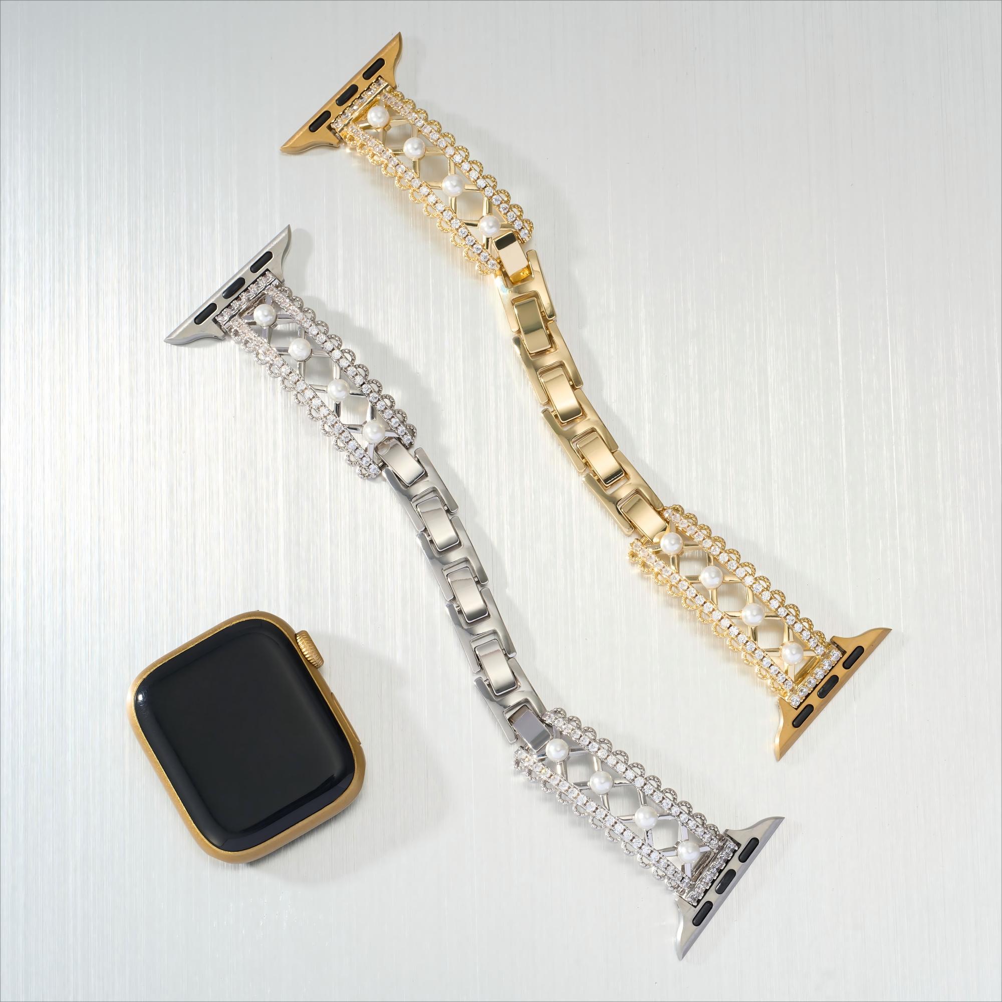 Lace-Inspired Pearl Watch Band for Apple Watch