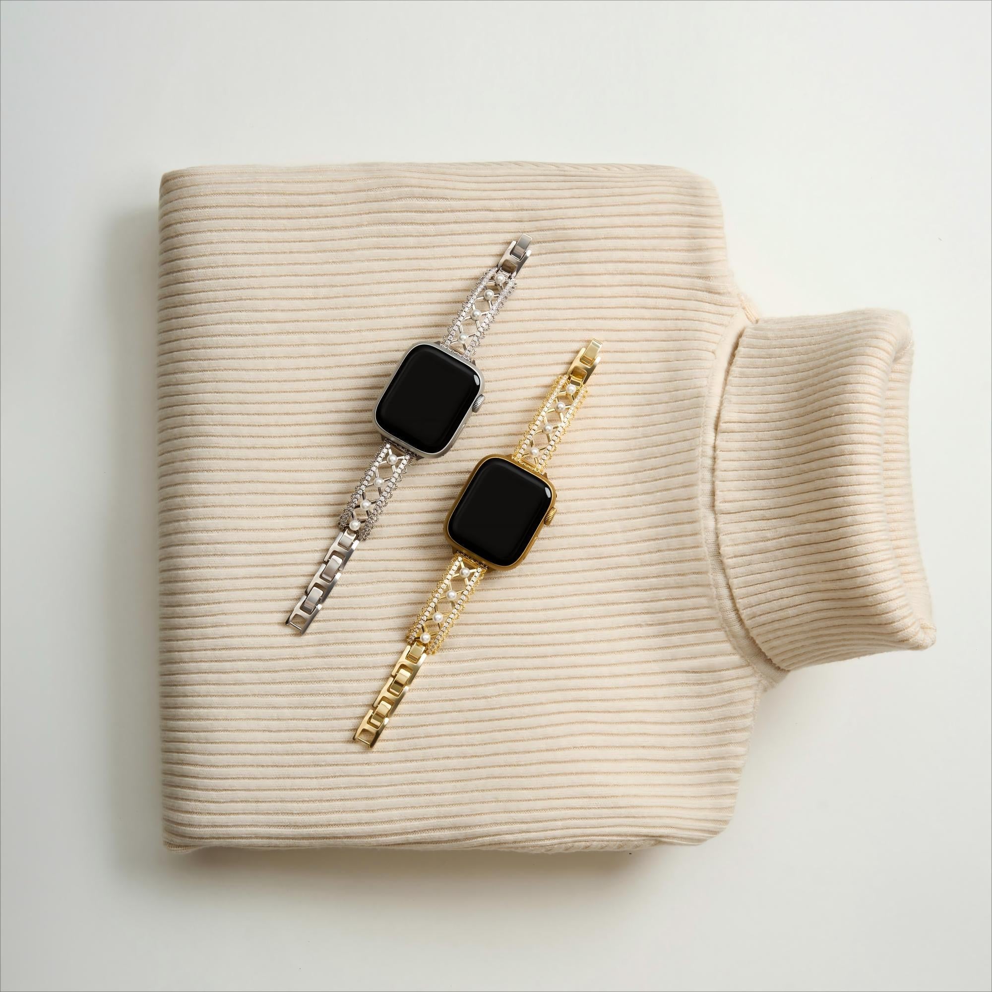 Lace-Inspired Pearl Watch Band for Apple Watch