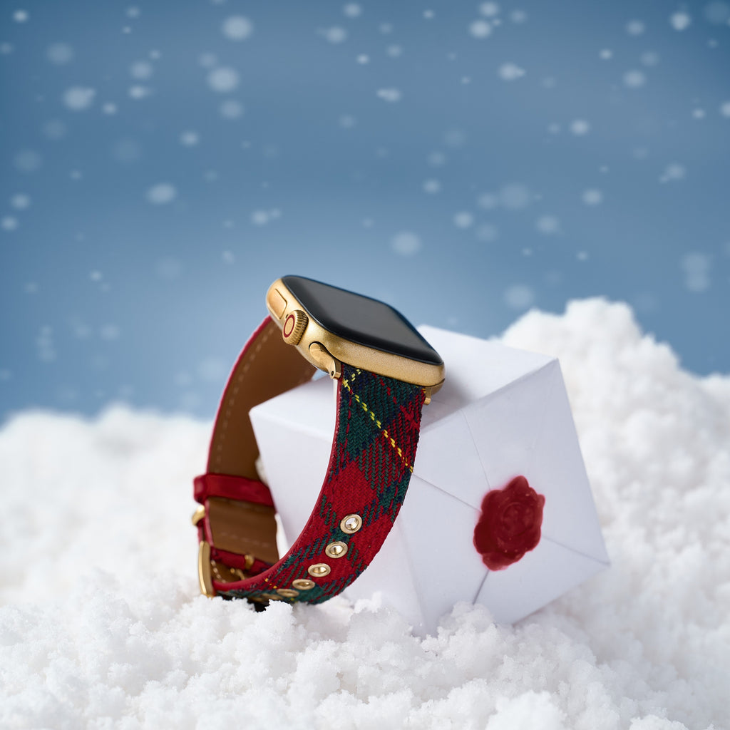 Festive Tartan Watch Band for Apple Watch