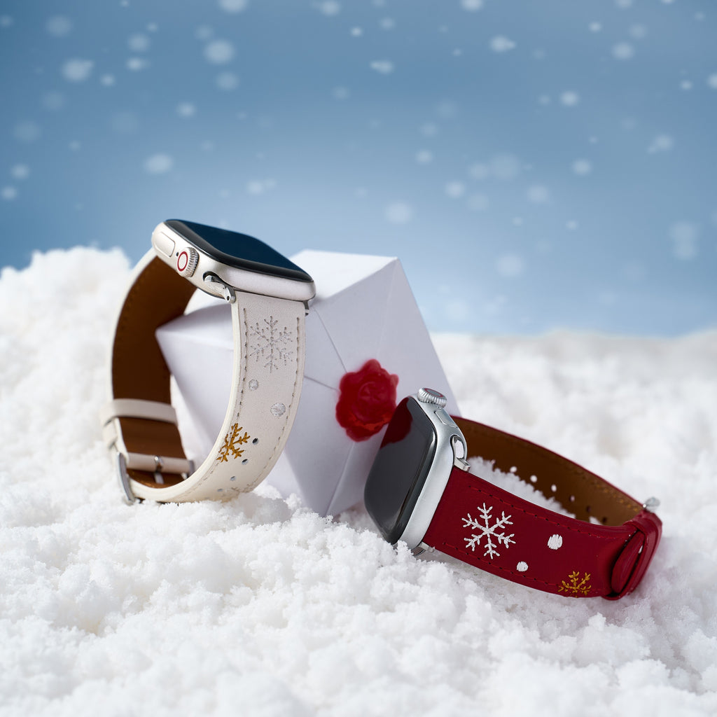 Christmas Snowflake Embroidered Watch Band for Apple Watch