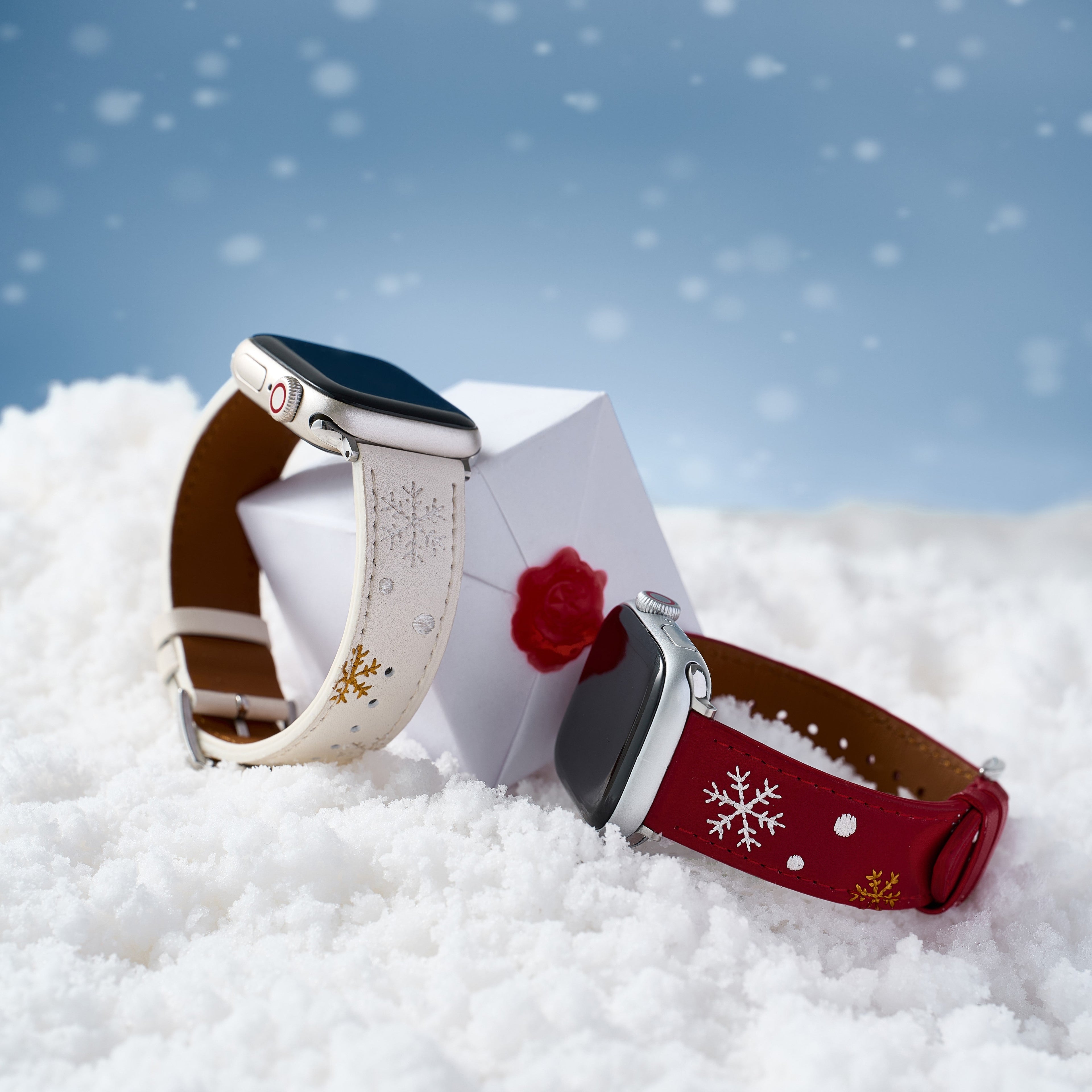 Christmas Snowflake Embroidered Watch Band for Apple Watch