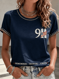Women's Never Forget September 11 Print T-Shirt