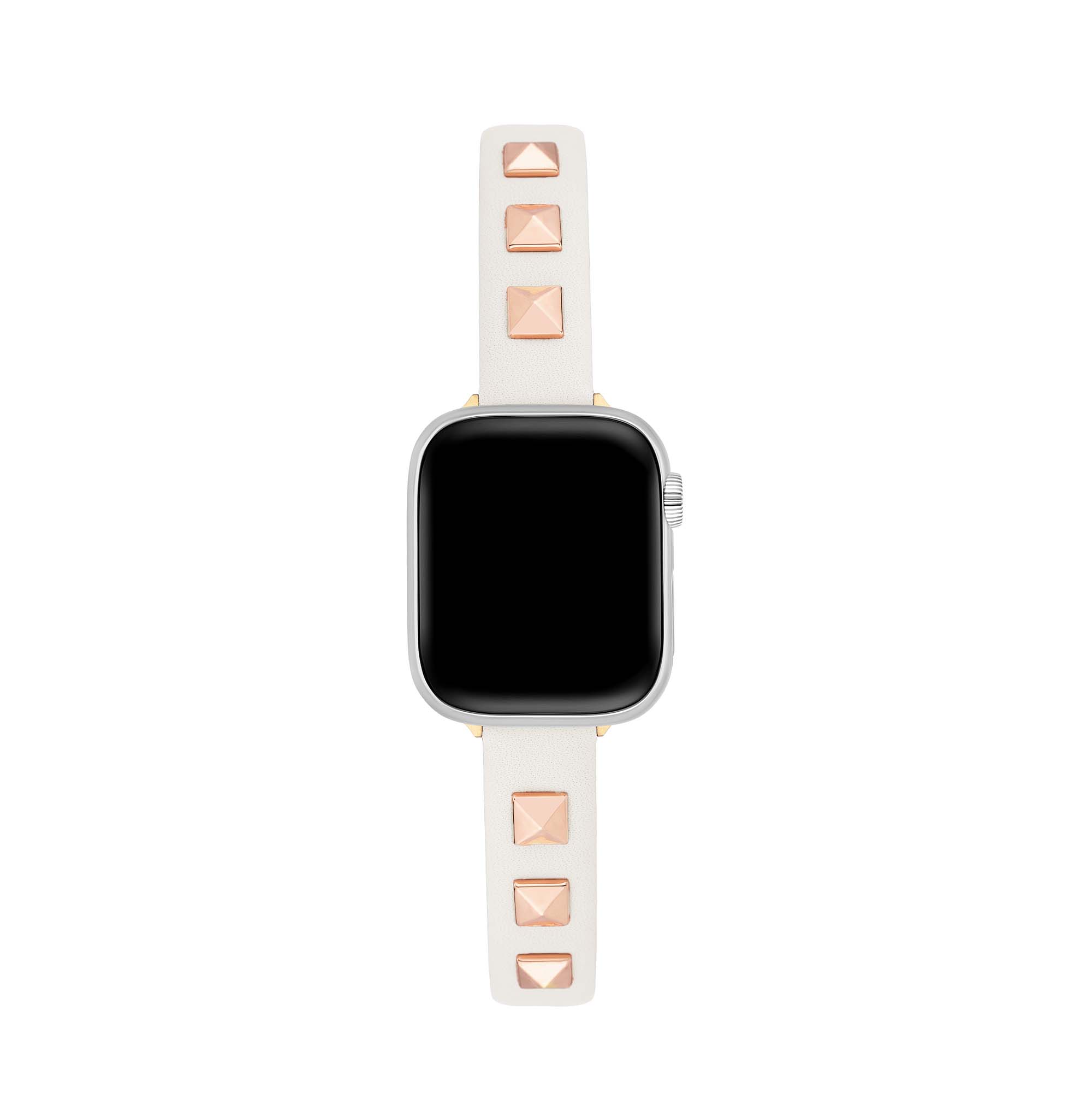 Chic Rivet-Studded Leather Watch Band for Apple Watch