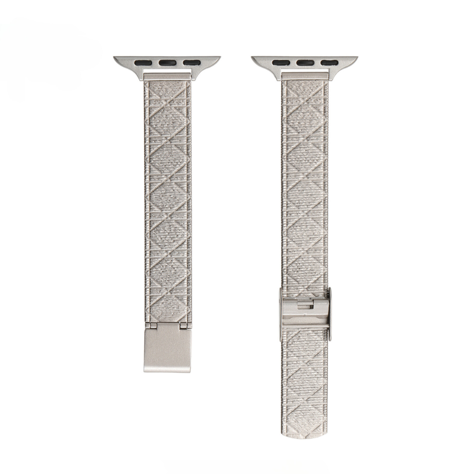 Diamond Textured Stainless Steel Watch Band for Apple Watch
