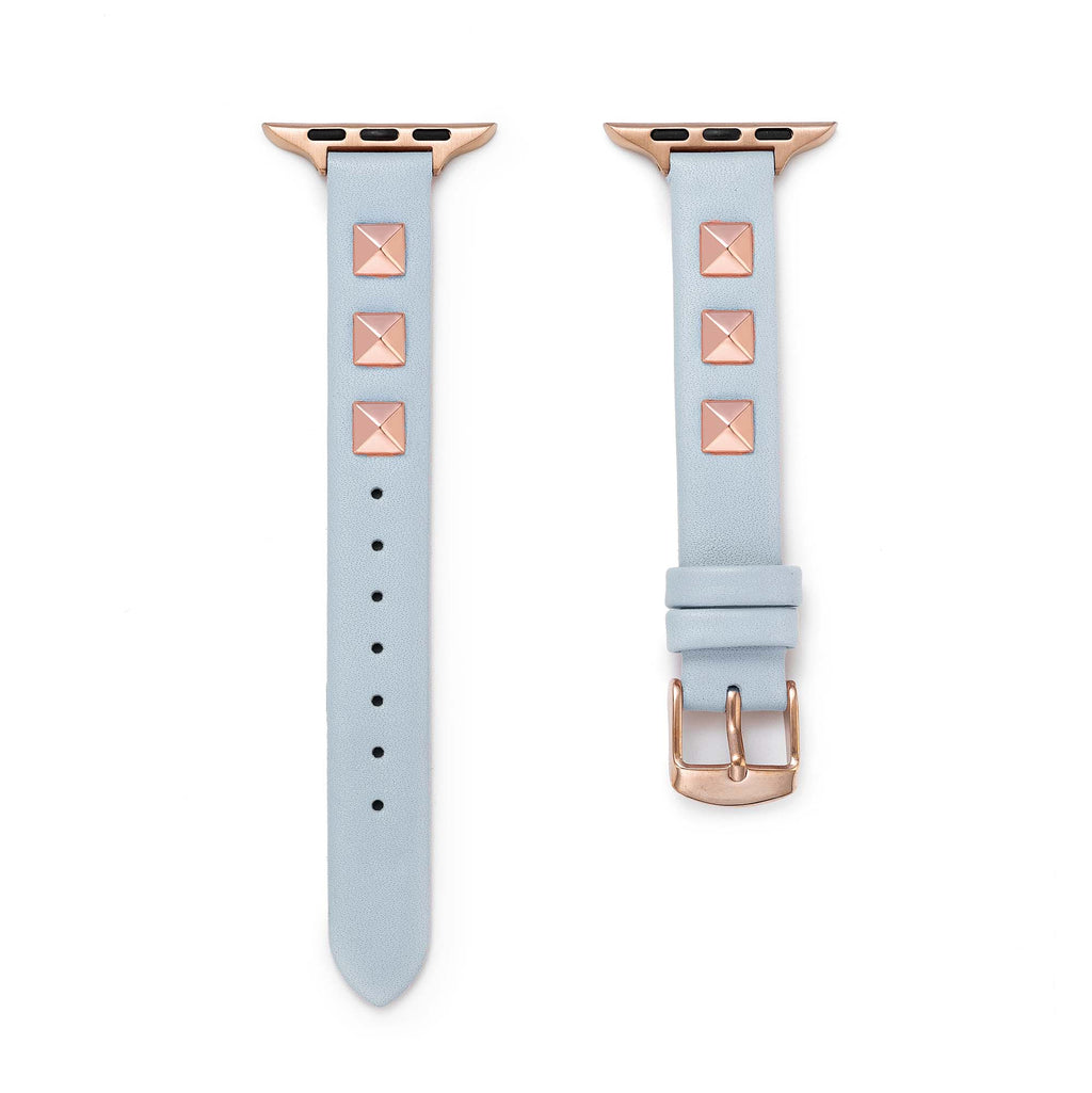 Chic Rivet-Studded Leather Watch Band for Apple Watch