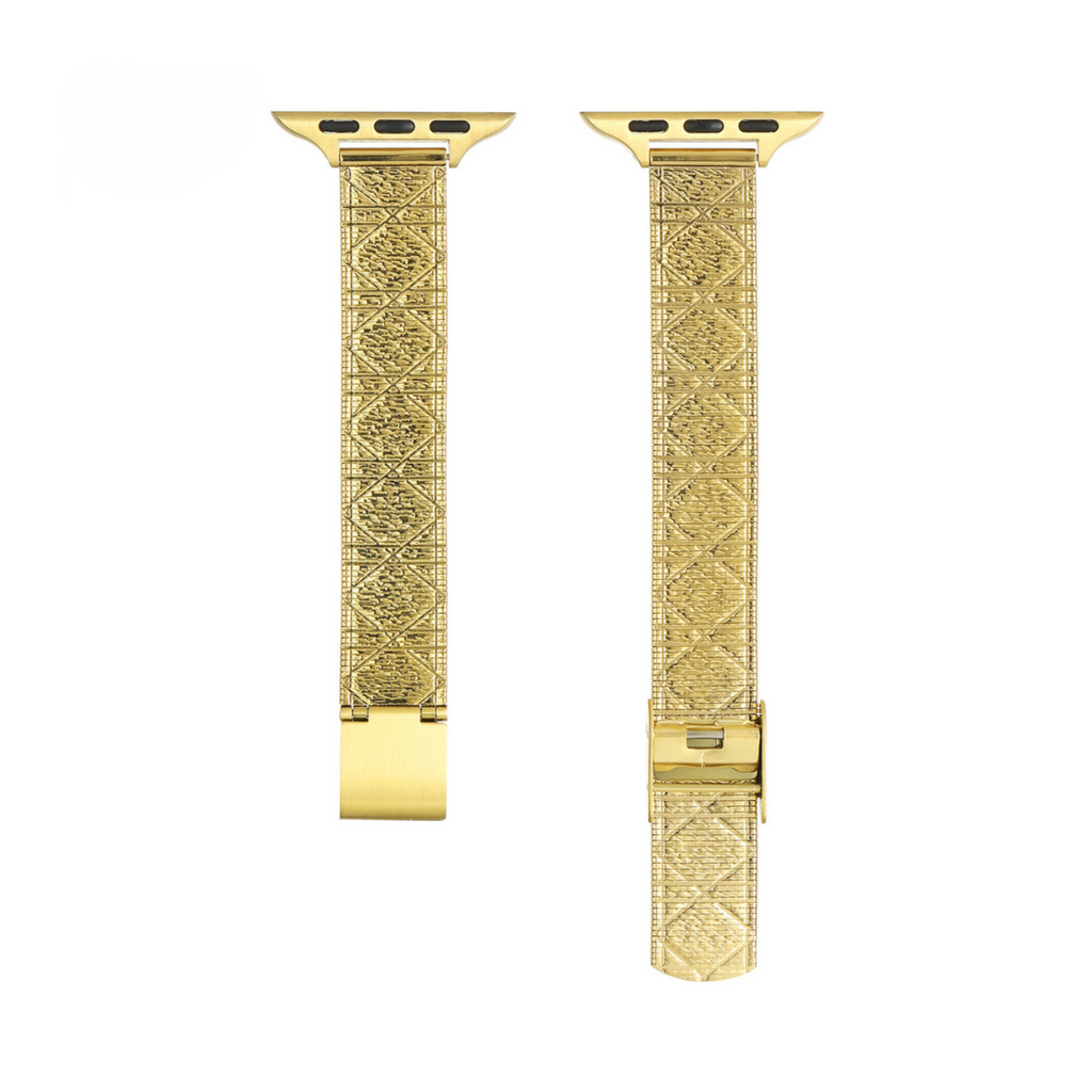 Diamond Textured Stainless Steel Watch Band for Apple Watch