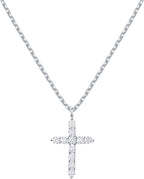 PAVOI 14K Gold Plated Cubic Zirconia Cross Necklace for Women | Cross Faith Pendant Necklaces
