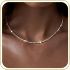 Tewiky Layered Necklaces for Women Non Tarnish- Chunky 14k Gold Plated Herringbone/Snake/Rope/Box/Cuban Link Chain for Women Waterproof Layering Stack Choker Necklace Trendy Dainty Tarnish Free Jewelry Set