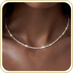 Tewiky Layered Necklaces for Women Non Tarnish- Chunky 14k Gold Plated Herringbone/Snake/Rope/Box/Cuban Link Chain for Women Waterproof Layering Stack Choker Necklace Trendy Dainty Tarnish Free Jewelry Set