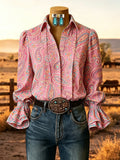 Women's Vintage Western Floral Shirt