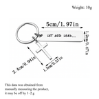 Let God Lead Cross Keychain