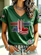 Women's Never Forget September 11 Print T-Shirt