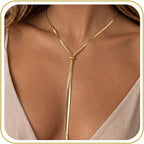 Tewiky Layered Necklaces for Women Non Tarnish- Chunky 14k Gold Plated Herringbone/Snake/Rope/Box/Cuban Link Chain for Women Waterproof Layering Stack Choker Necklace Trendy Dainty Tarnish Free Jewelry Set