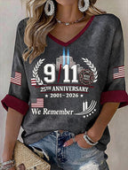 9.11 Never Forget Printed T-Shirts