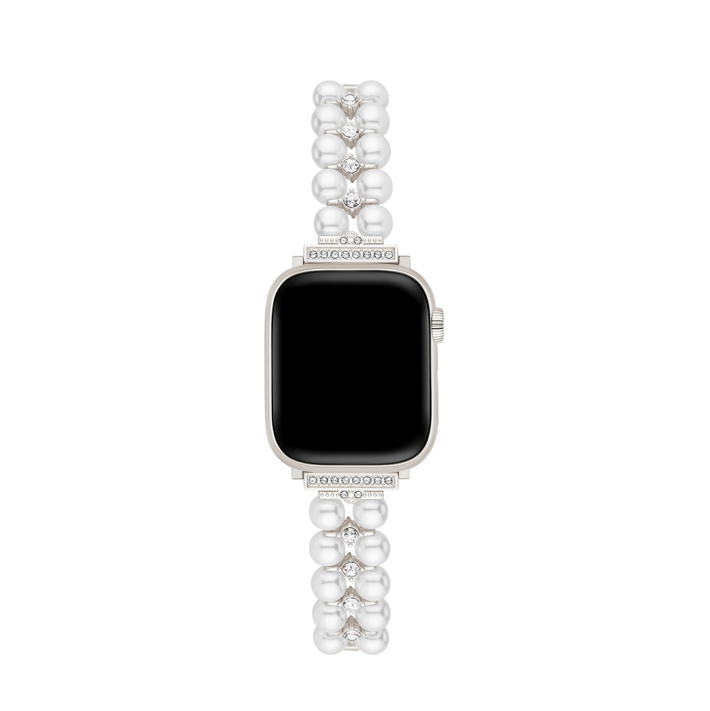 Pearl Rhinestone Metal Watch Band for Apple Watch
