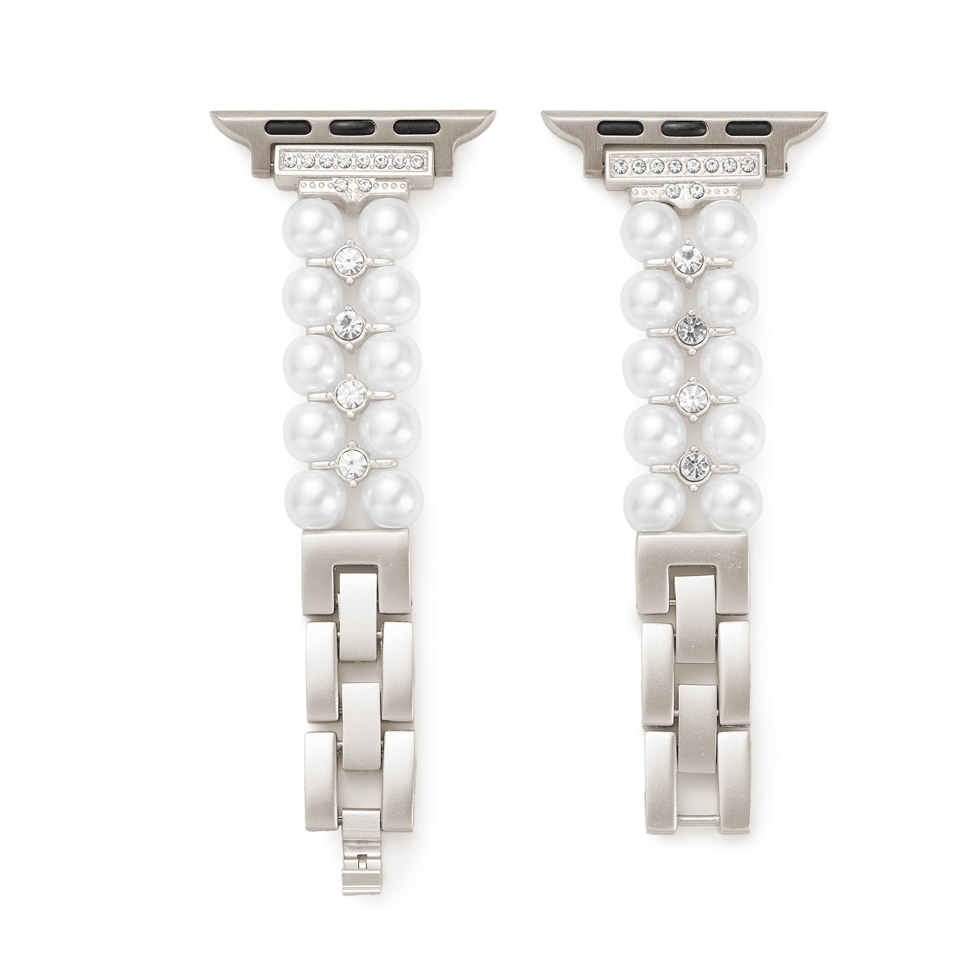 Pearl Rhinestone Metal Watch Band for Apple Watch