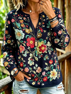 Women'S Casual Floral Print Top