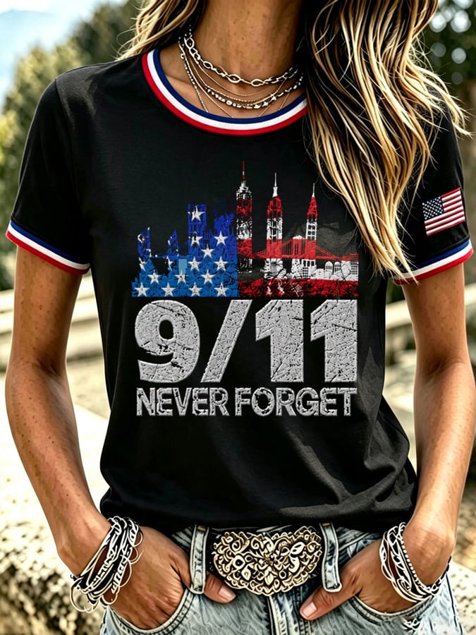 Women's USA 911 Print T-Shirt