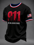 Men's 9.11 Never Forget Print Casual T-shirt