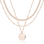 WomenGifts Layered Gold Necklaces for Women, 14K Gold Sterling Silver Plated Dainty Pendant Necklace Set Non Tarnish, Chunky Stackable Cuban Chain Choker, Trendy Birthstone Vacation Jewelry Gift