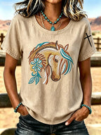 Women's Casual Print Short-Sleeve T-Shirt