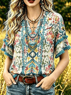 Women'S Casual Printed Shirt
