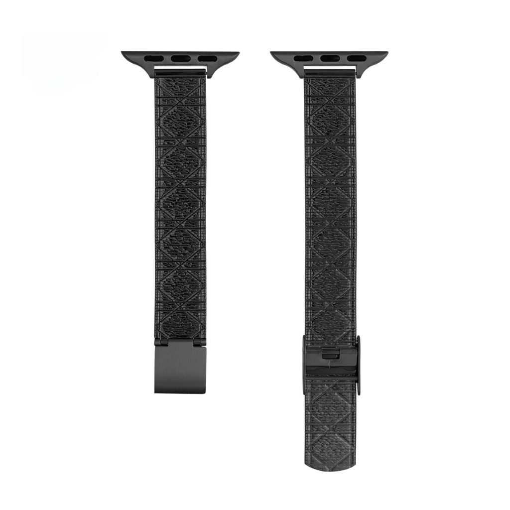 Diamond Textured Stainless Steel Watch Band for Apple Watch