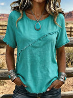 Women'S Casual Loose Tassel Top
