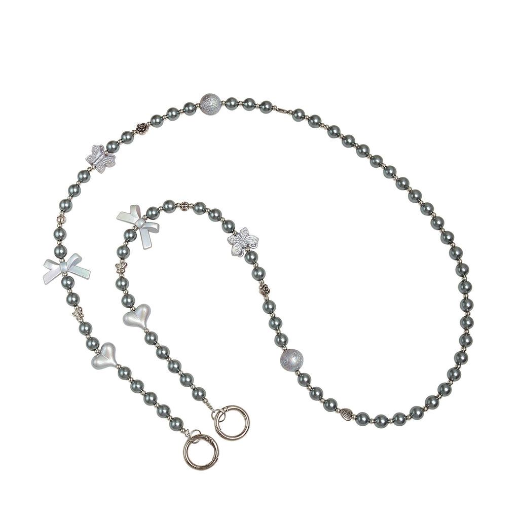 Bowknot Pearl Beaded Cross-body Strap