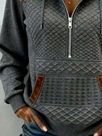 Women'S Casual Color-Blocked Pullover Sweatshirt