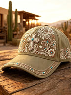 Unisex Western Retro Print Hats