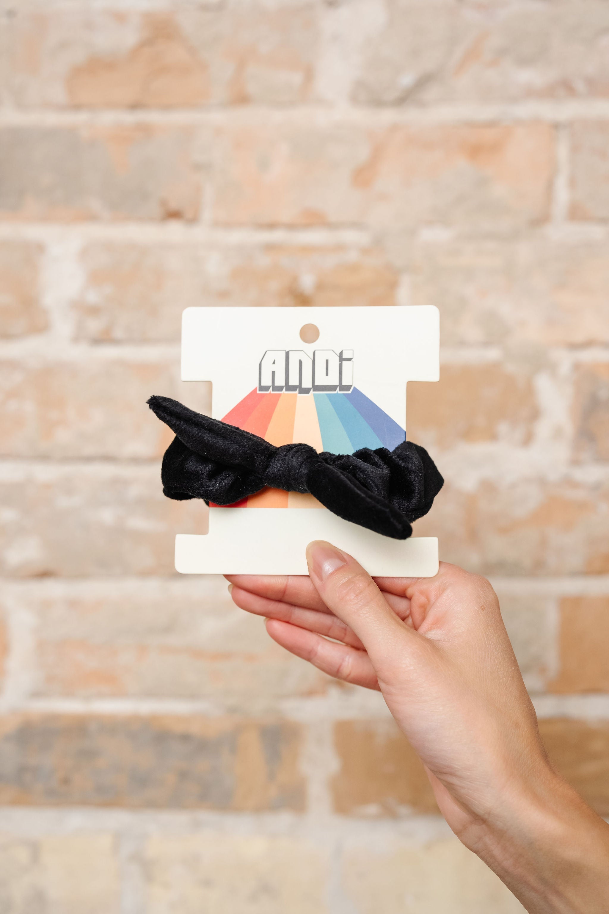 Black Velvet Bow Scrunchie