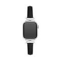 Metal Accented Leather Watch Band for Apple Watch