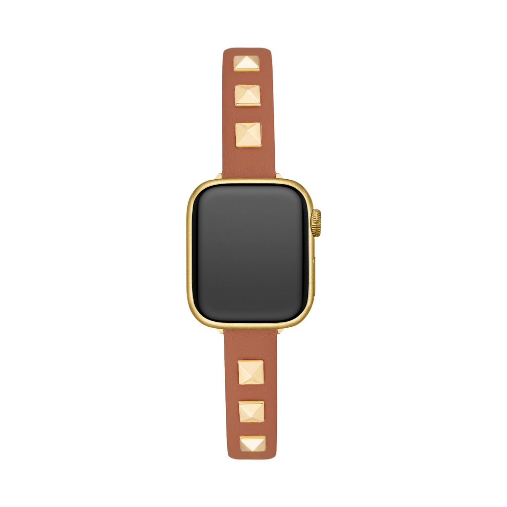Chic Rivet-Studded Leather Watch Band for Apple Watch