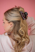 Red & Black Heart Claw Clip
