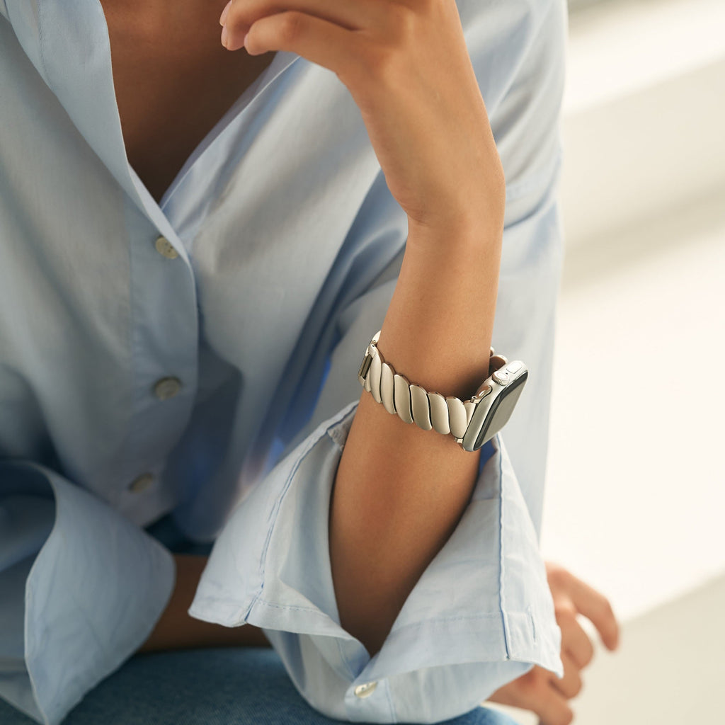 Wavy Stainless Steel Watch Band for Apple Watch