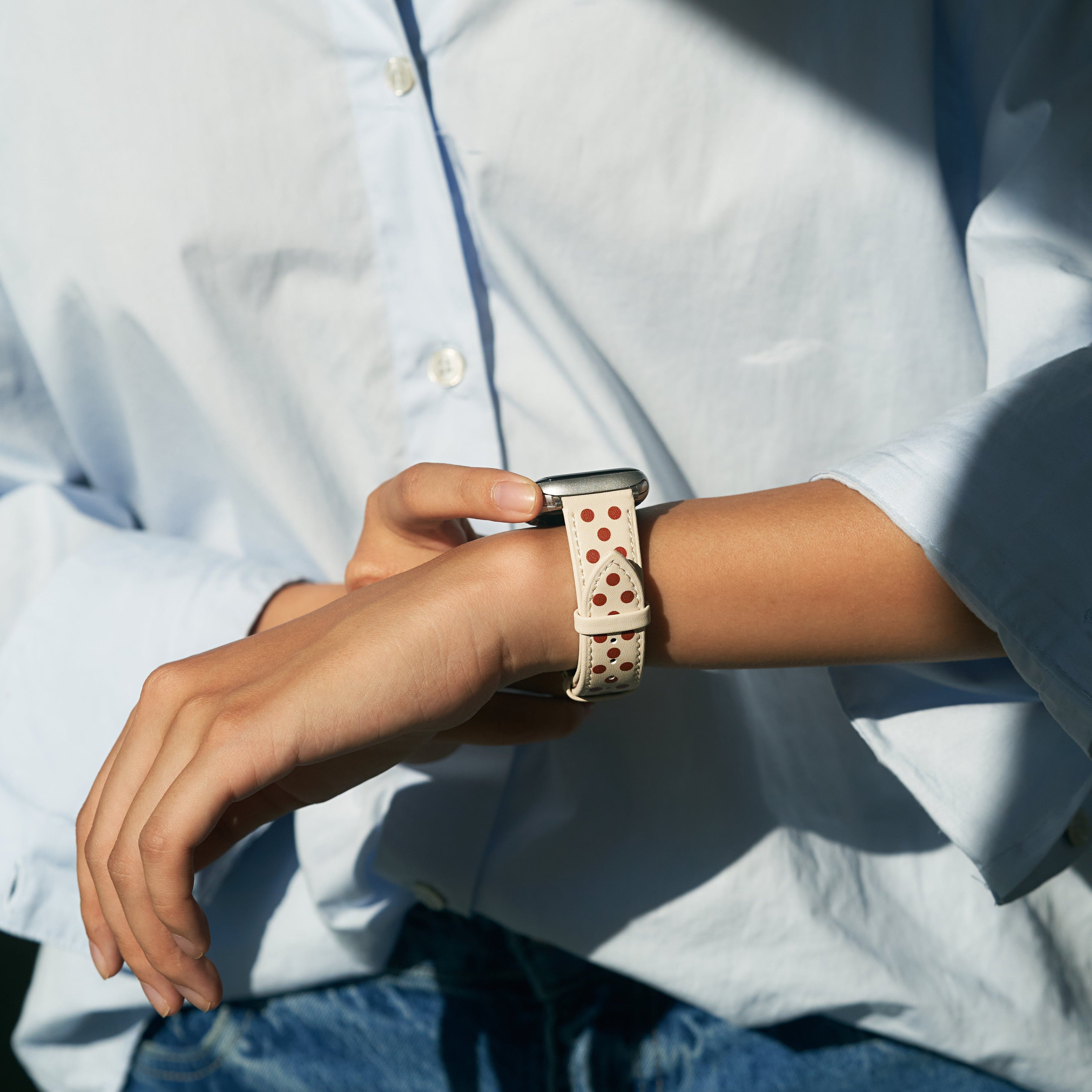 Polka Dot Leather Watch Band for Apple Watch