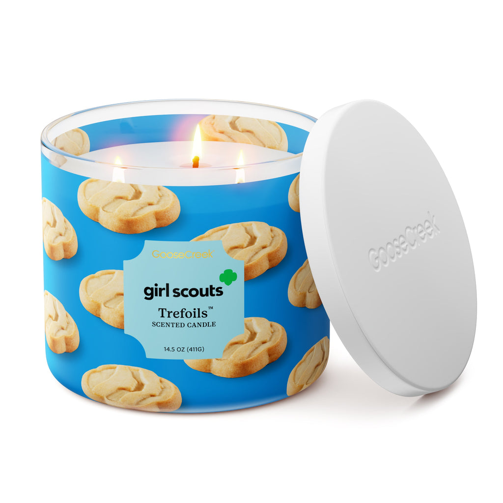 Girl Scout Trefoils? 3-Wick Candle