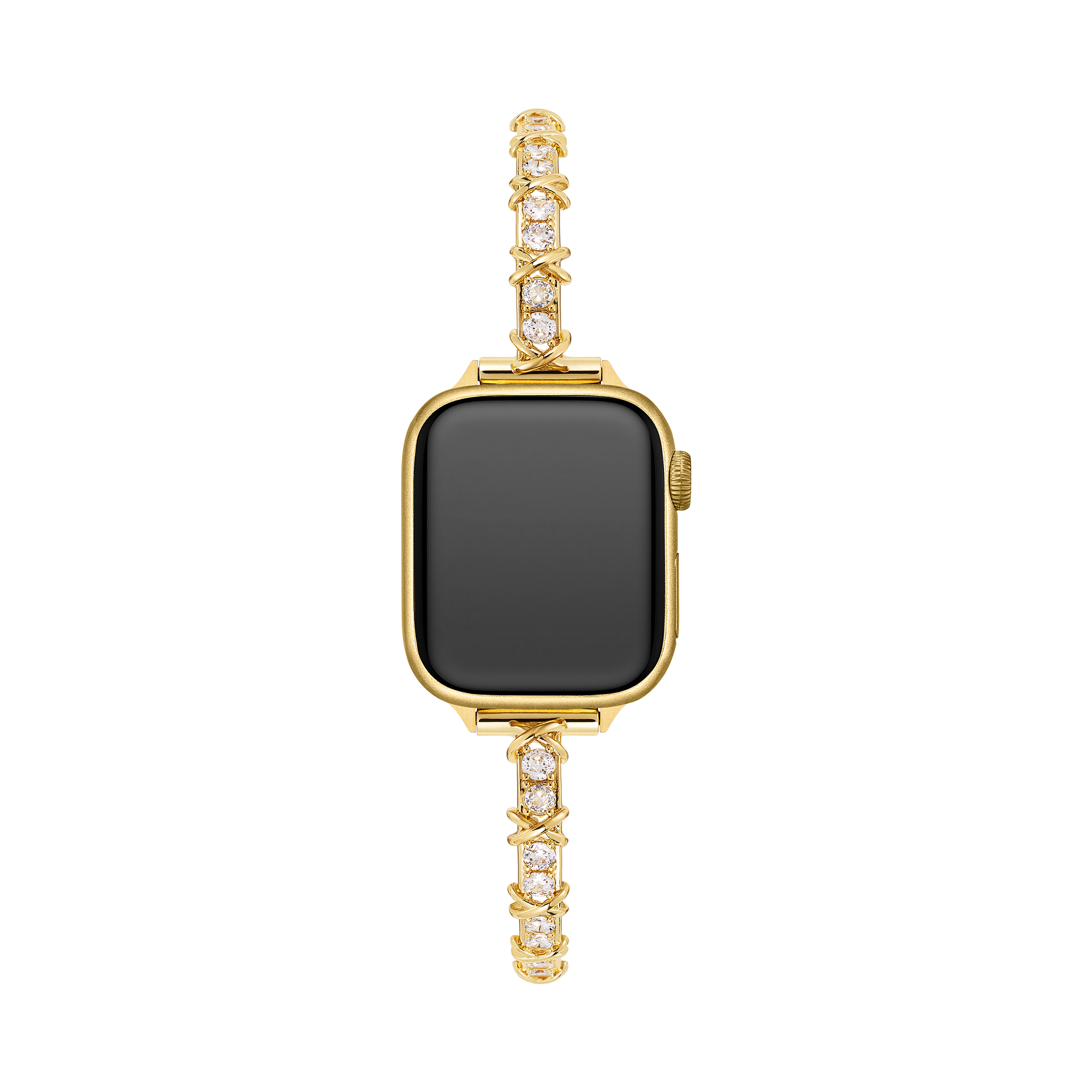 14k Gold / Platinum Plated Zircon Metal Watch Band