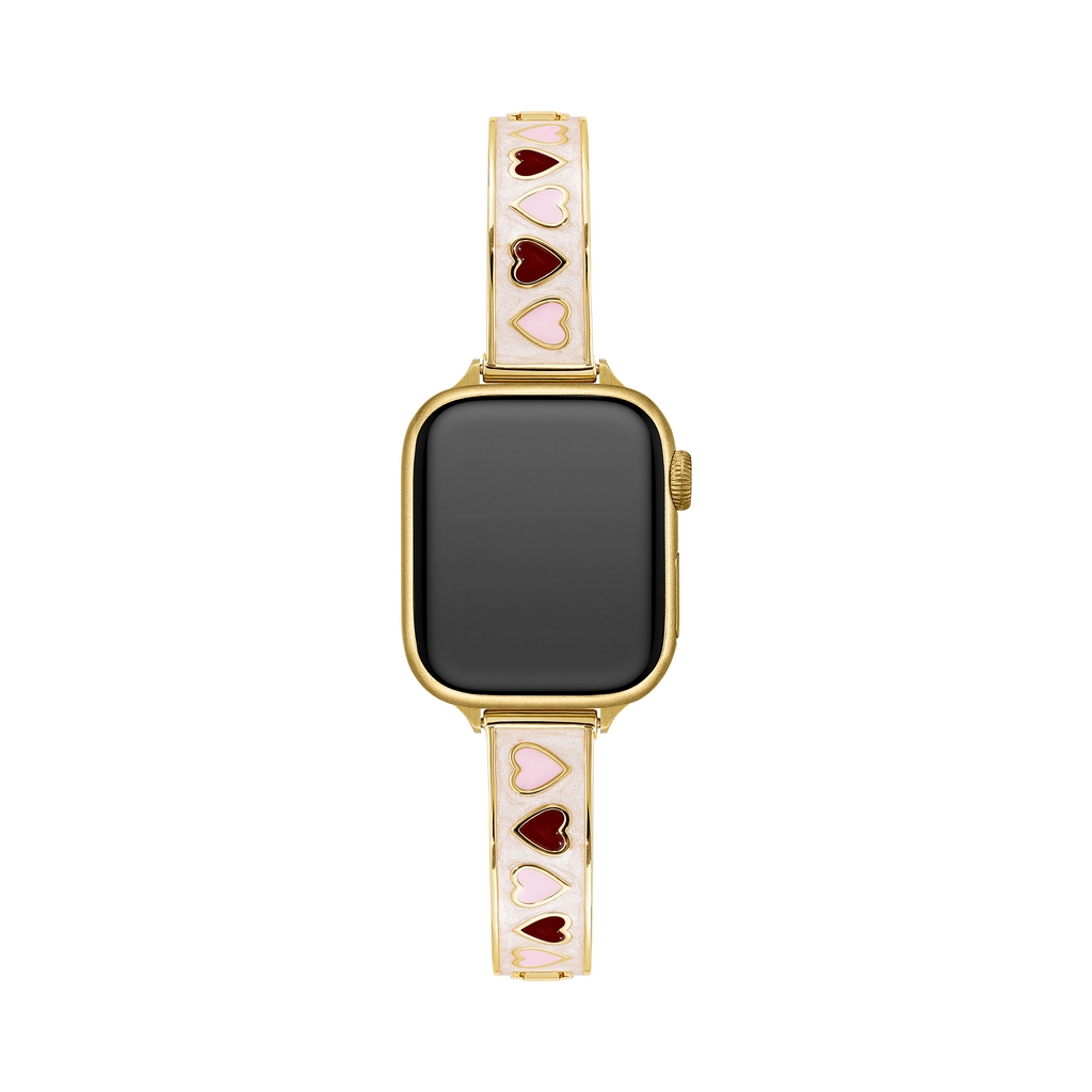 Heart Glow Enamel Copper Bracelet Watch Band for Apple Watch