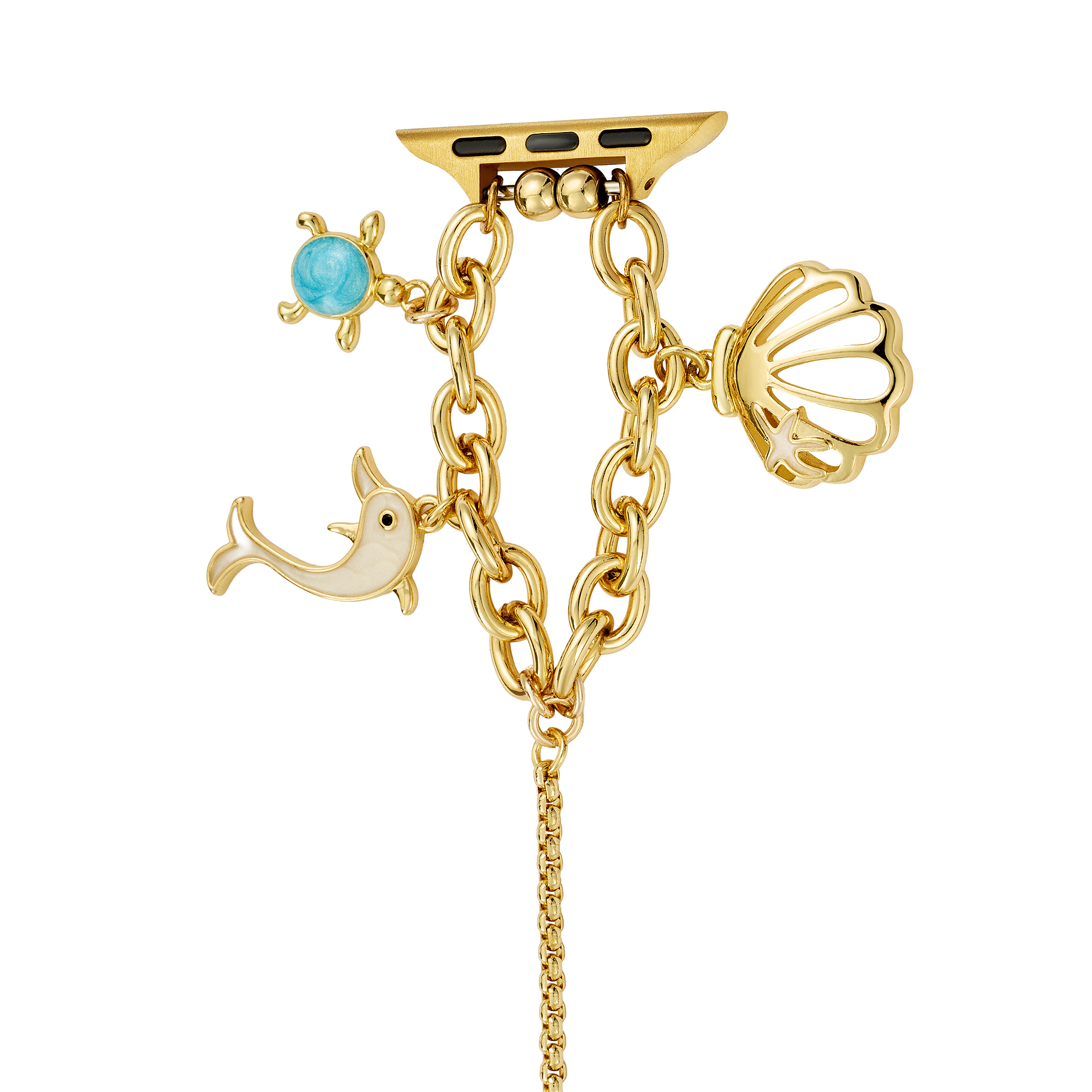 Playful Ocean Charm Chain Watch Band for Apple Watch