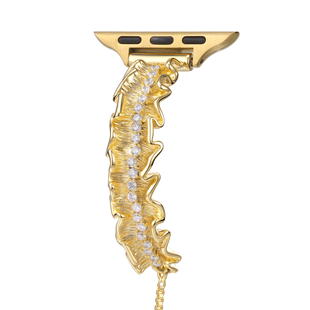 14k Gold / Platinum Plated Lace Copper Watch Band for Apple Watch