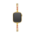 Rainbow Love 14k Gold / Platinum Plated Watch Band for Apple Watch