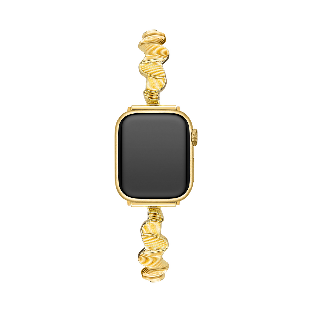 Sleek Wavy Metal Watch Band for Apple Watch